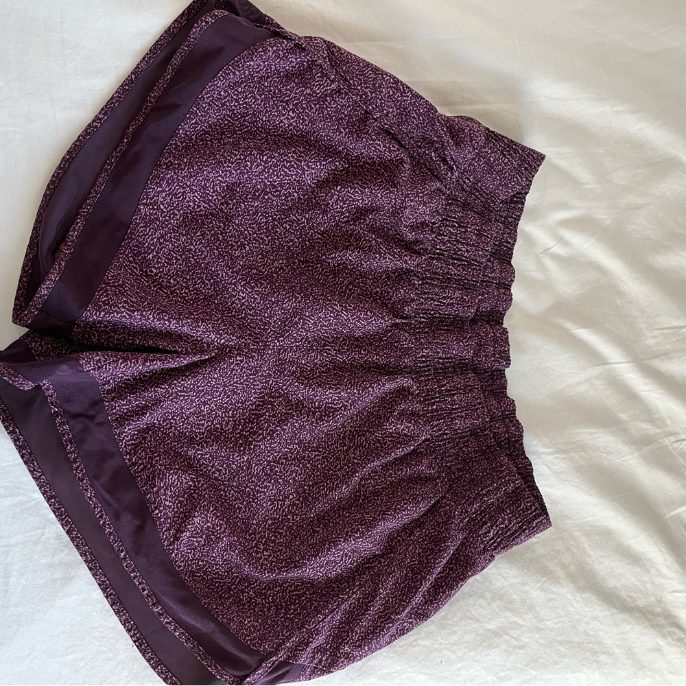 Athleta Printed Mesh Racer Shorts